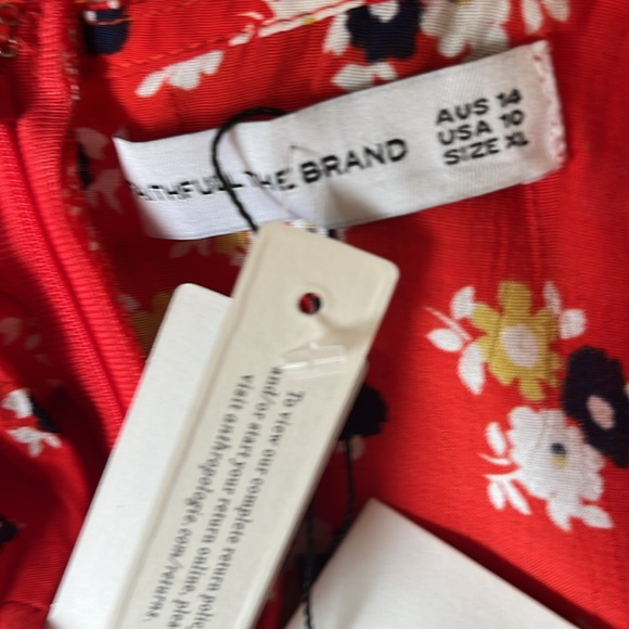 NWT Anthropologie Faithful The Brand Daphne dress poppy red - Picture 8 of 10